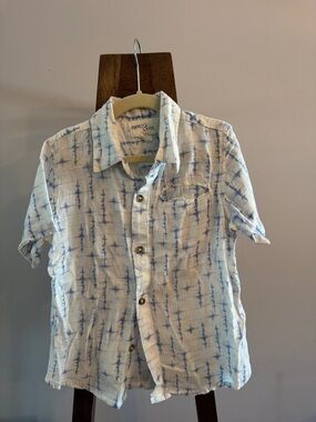 Poppet & Fox blue Tie-Dye Short Sleeve Shirt